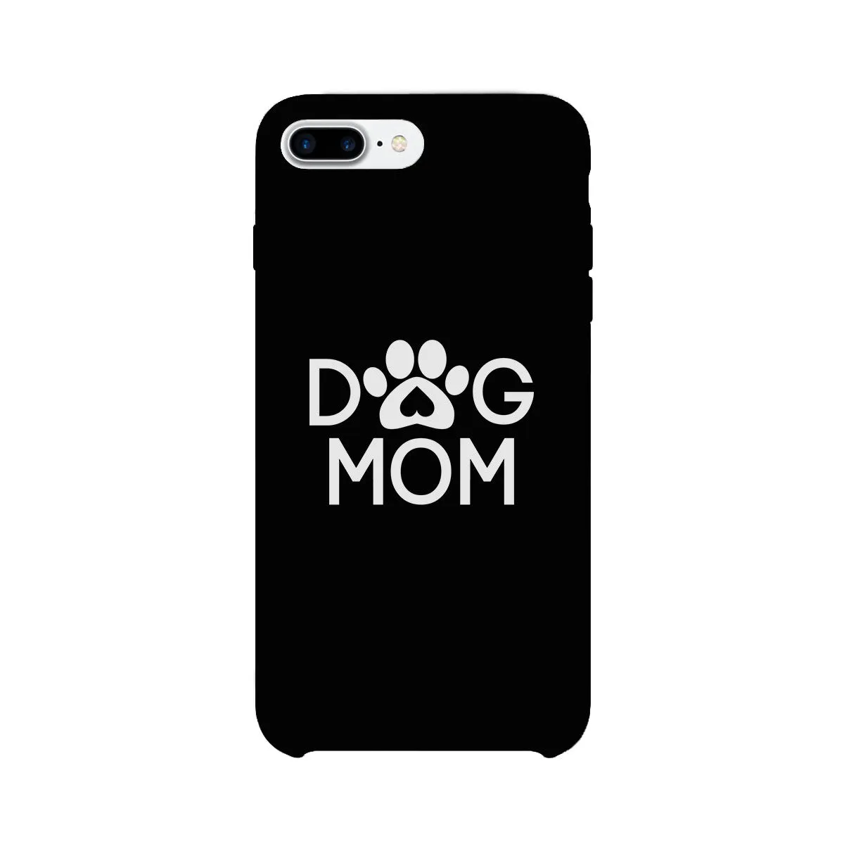 Dog Mom Black Phone Case Cute Graphic Rubber Coat For Dog Lovers