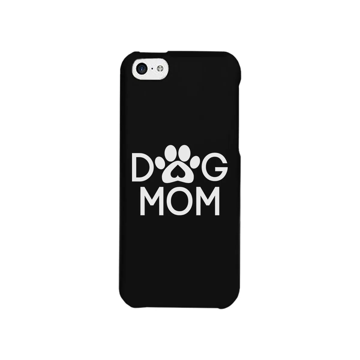 Dog Mom Black Phone Case Cute Graphic Rubber Coat For Dog Lovers