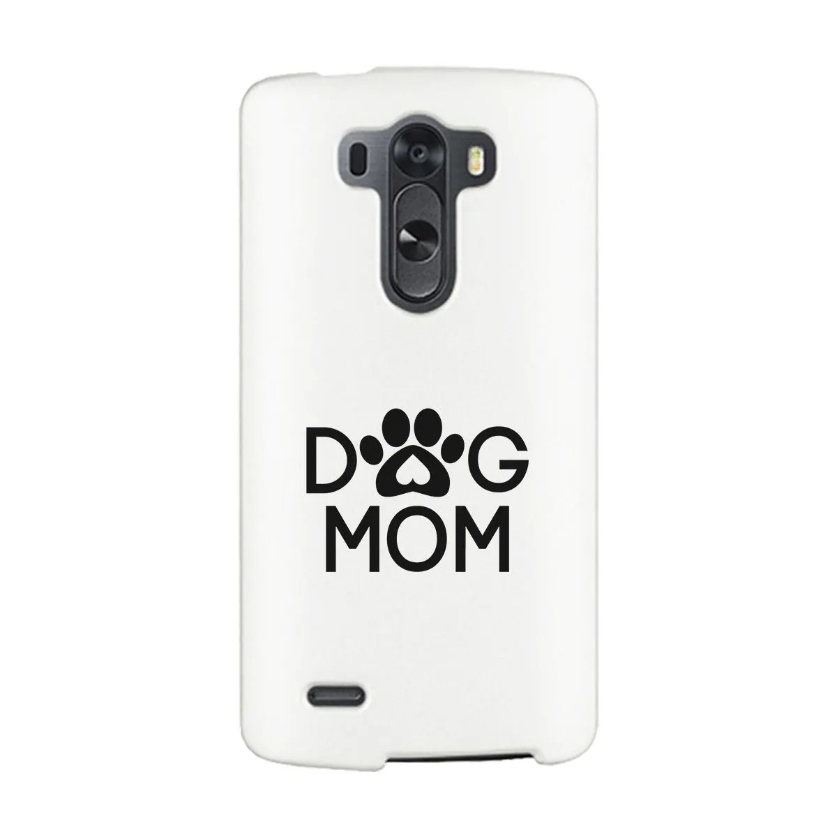 Dog Mom White Phone Case Cute Graphic Rubber Coat For Dog Lovers