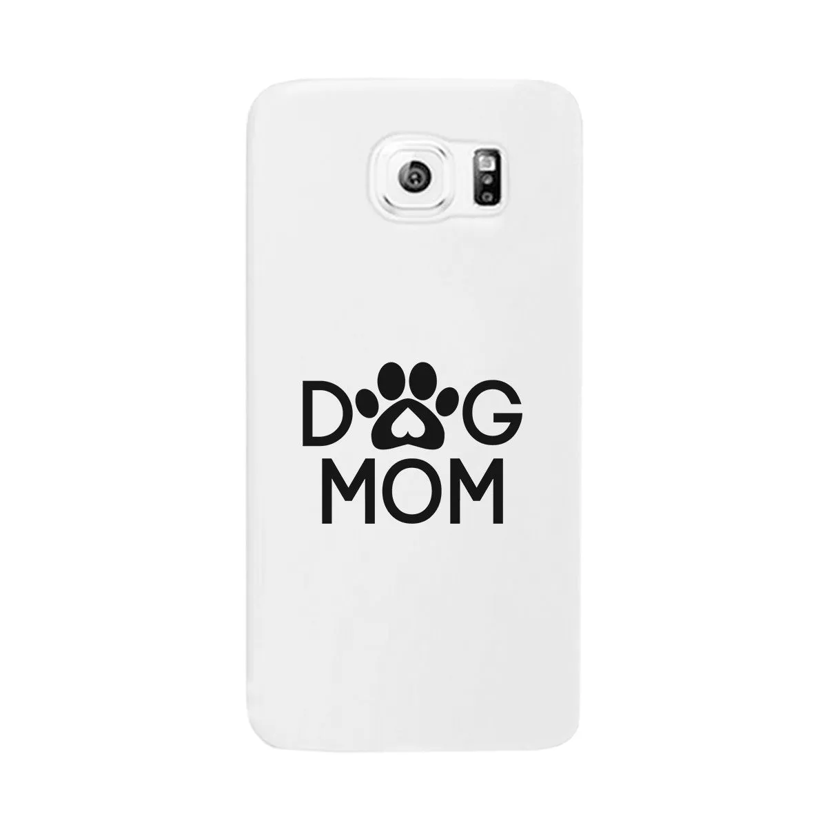 Dog Mom White Phone Case Cute Graphic Rubber Coat For Dog Lovers