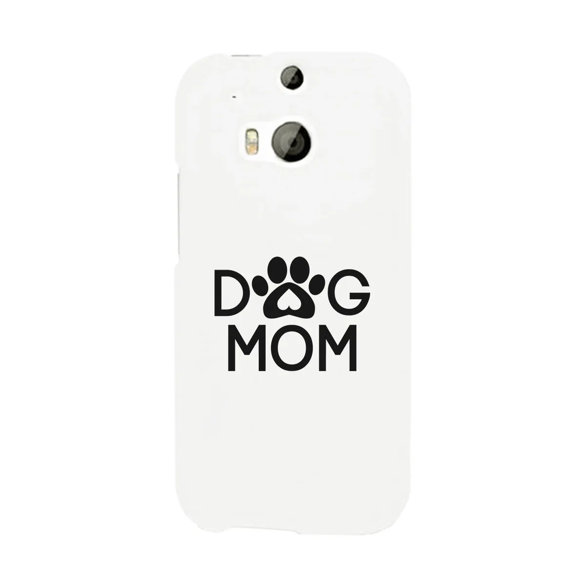 Dog Mom White Phone Case Cute Graphic Rubber Coat For Dog Lovers