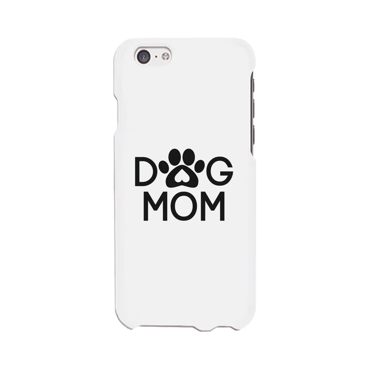 Dog Mom White Phone Case Cute Graphic Rubber Coat For Dog Lovers