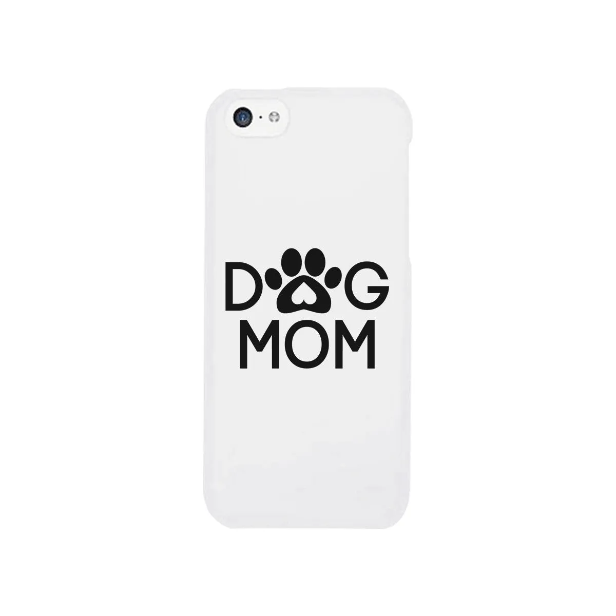 Dog Mom White Phone Case Cute Graphic Rubber Coat For Dog Lovers