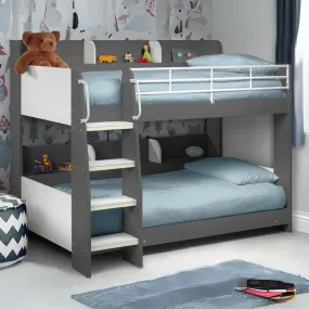 Domino Bunk Bed Charcoal & White