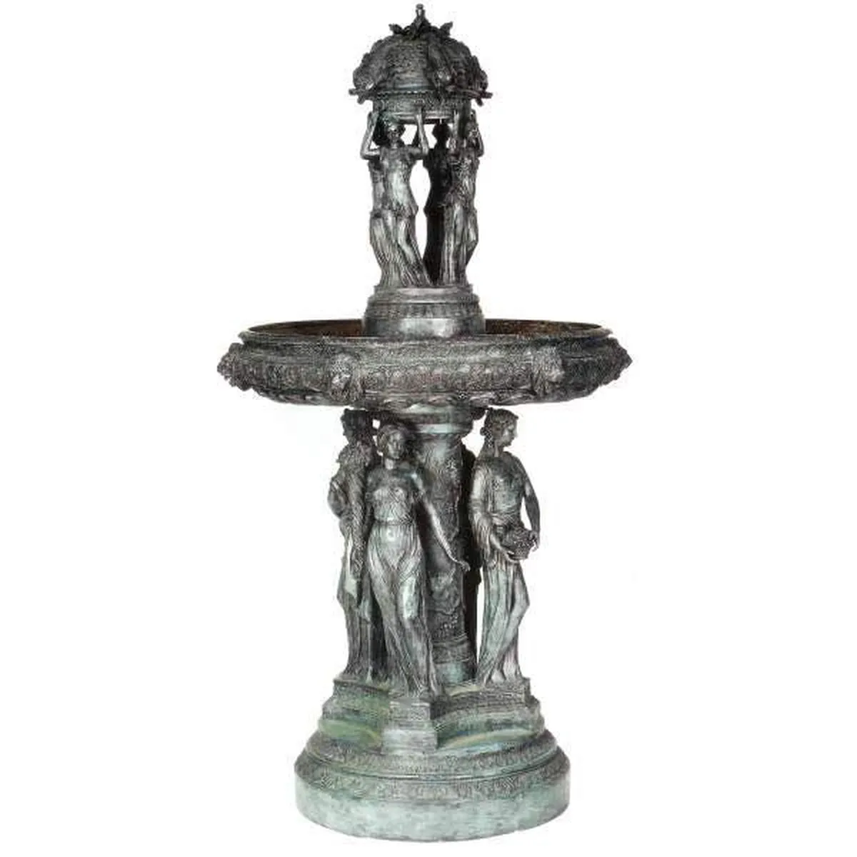 Eight Graces Bronze Garden Fountain
