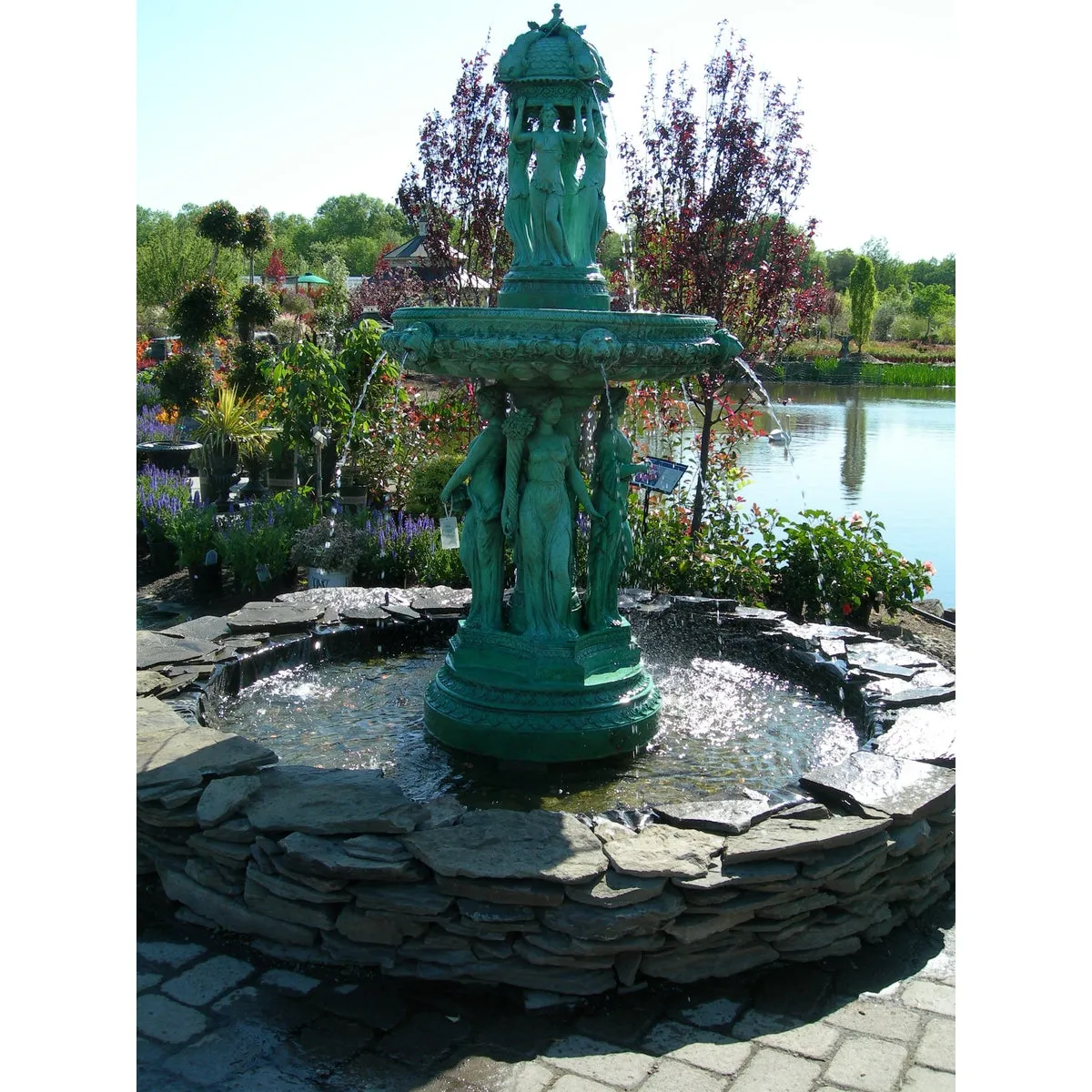 Eight Graces Bronze Garden Fountain