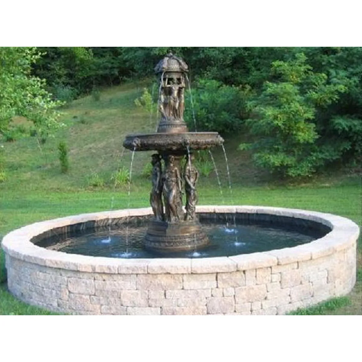 Eight Graces Bronze Garden Fountain