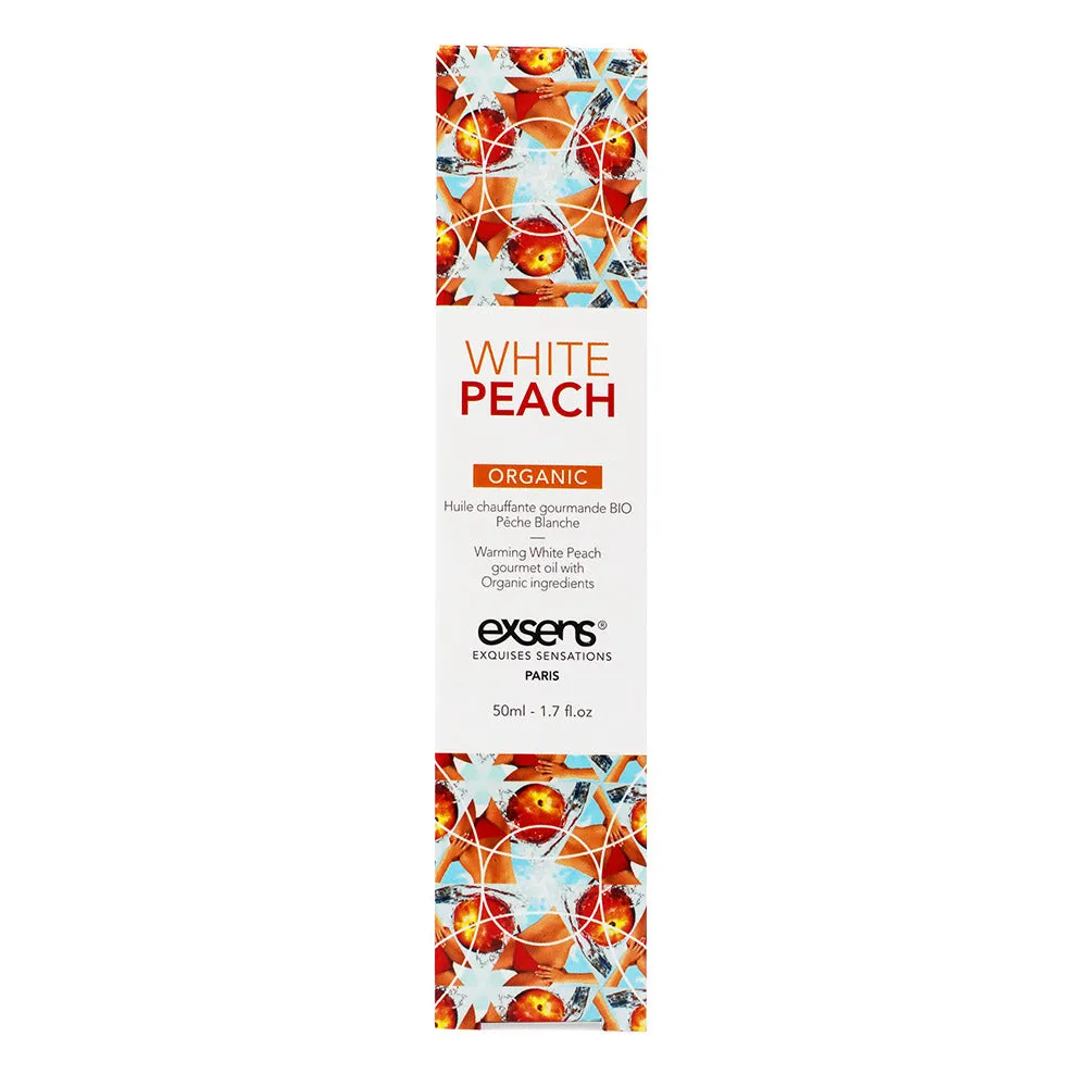 Exsens Organic White Peach Warming Intimate Massage Oil 1.7 oz