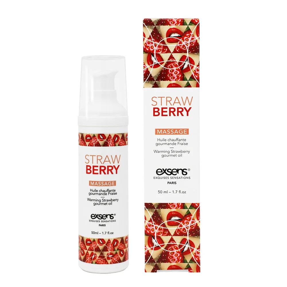Exsens Strawberry Warming Intimate Massage Oil 1.7 oz
