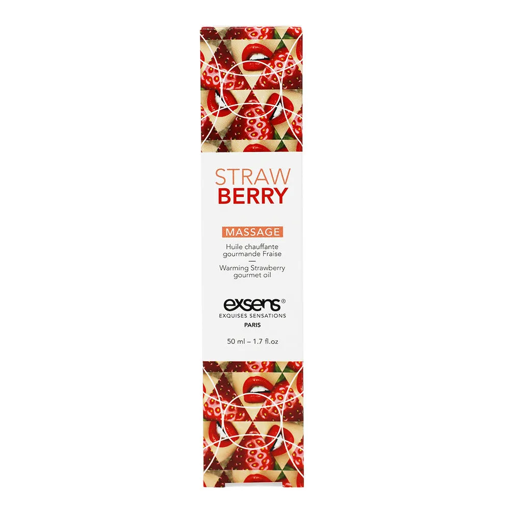 Exsens Strawberry Warming Intimate Massage Oil 1.7 oz