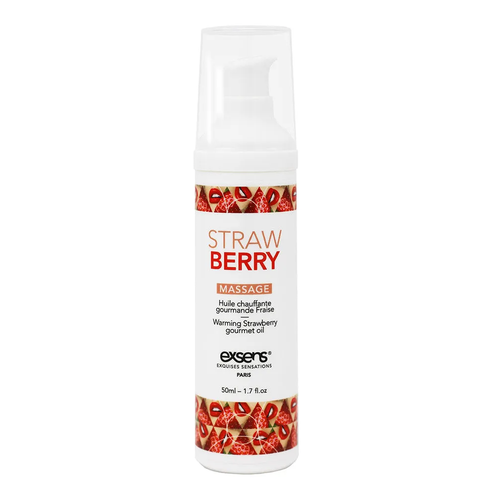 Exsens Strawberry Warming Intimate Massage Oil 1.7 oz
