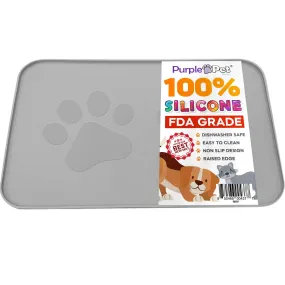 Extra Large Pet Feeding Bowl Mat With Logo - Silicone - Hygienic And Safe