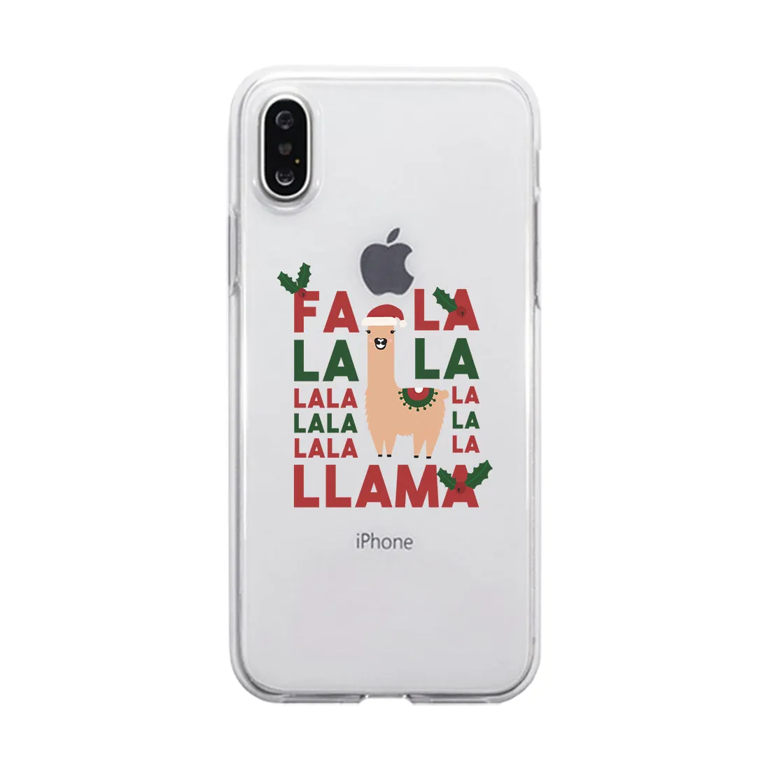 Falala Llama Clear Case Funny Christmas Gift Phone Case Transparent