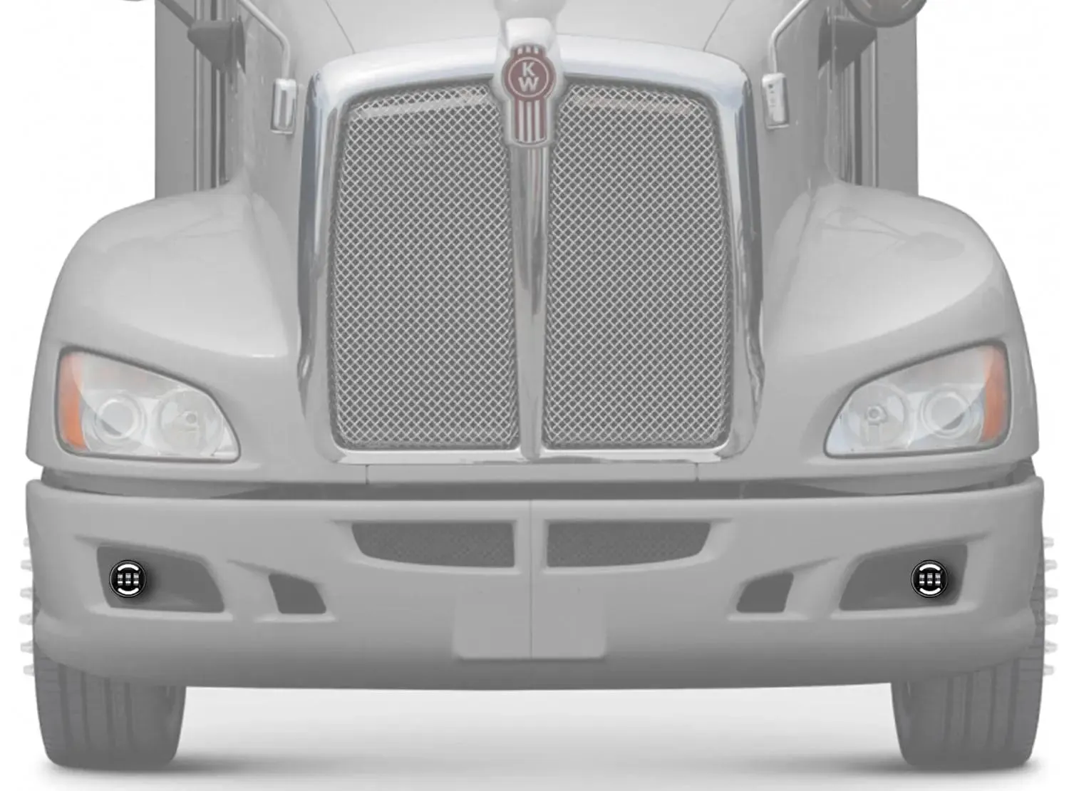 Fog LED Lights Lamp Black Set Kenworth T660