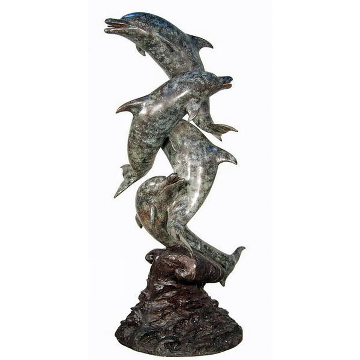 Four Dolphins Playing