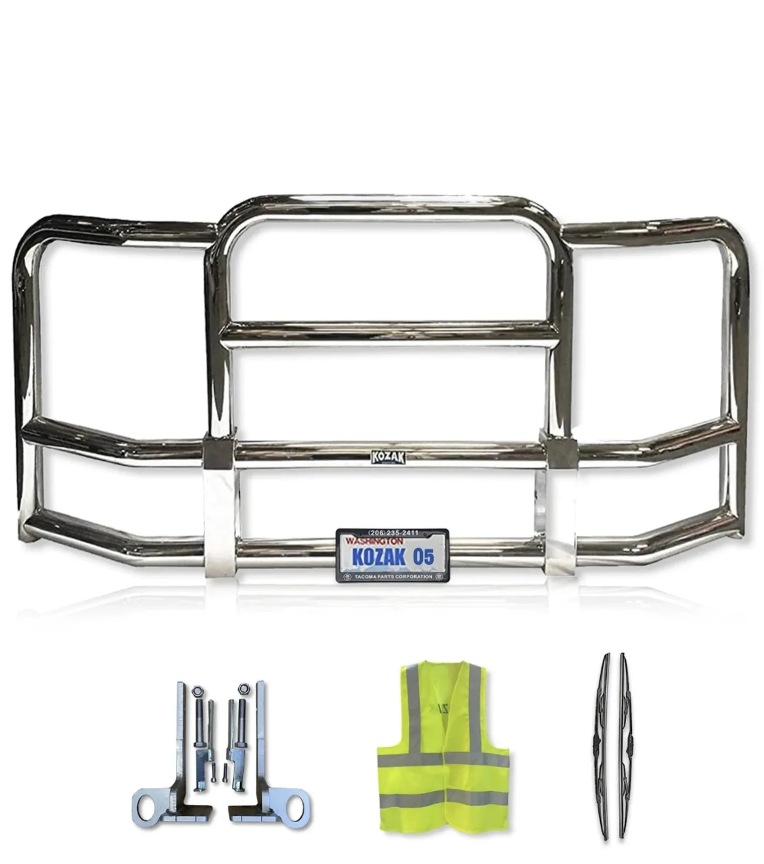 Full Front Grille Guard 2022  Kenworth T680 No Fog