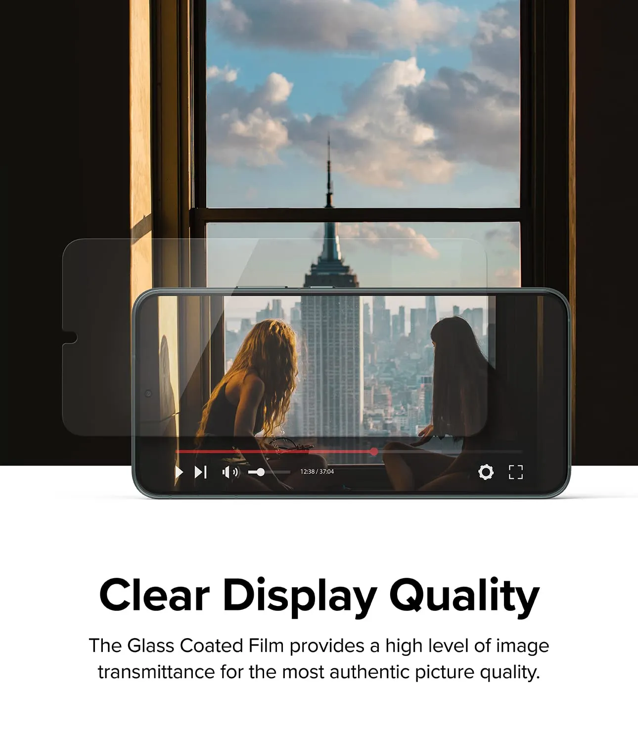 Galaxy S22 Plus Tempered Glass Screen Protector Guard | Transparent 1 Pack