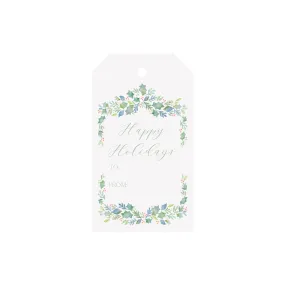 Garland Berries Blue Luggage Gift Tags