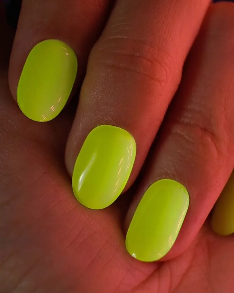 Gel Nail Strip ★ Neon Lemon ★ Neon Glow In The Dark