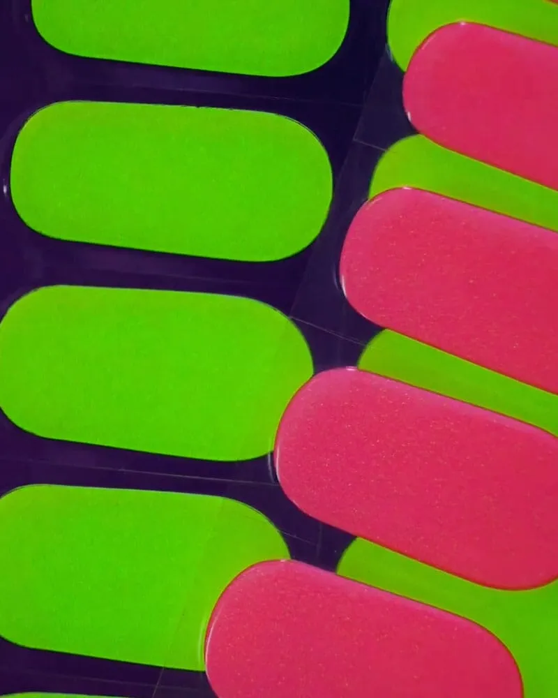 Gel Nail Strip ★ Neon Lemon ★ Neon Glow In The Dark