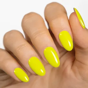 Gel Nail Strip ★ Neon Lemon ★ Neon Glow In The Dark