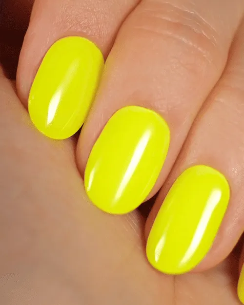 Gel Nail Strip ★ Neon Lemon ★ Neon Glow In The Dark