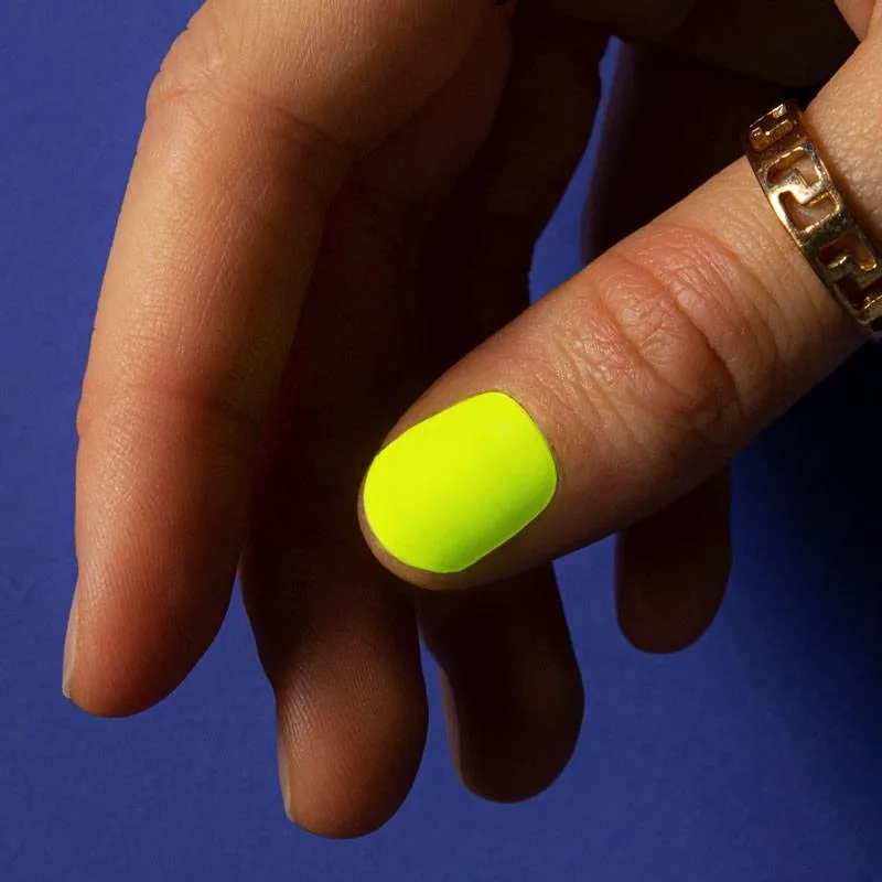 Gel Nail Strip ★ Neon Lemon ★ Neon Glow In The Dark