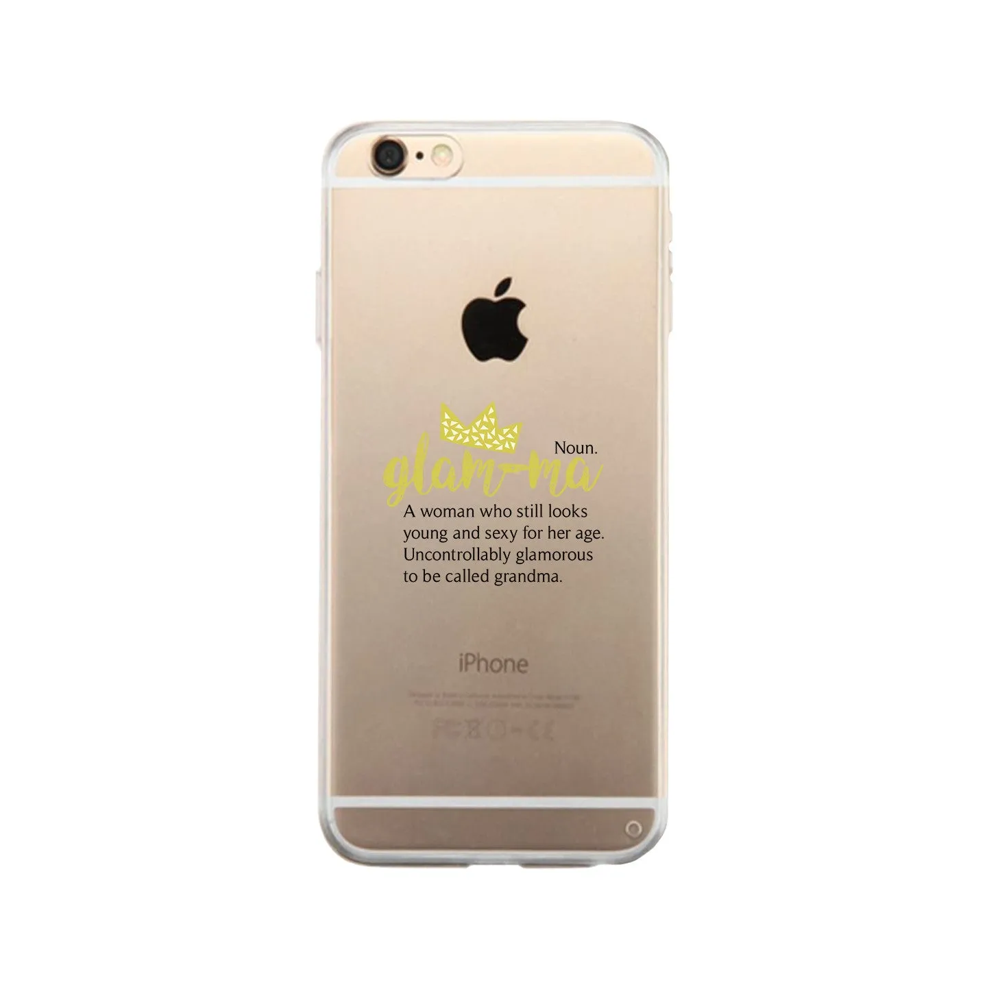 Glam-Ma Glamorous Flexible Gummy Clear Phone Case For Mothers Day