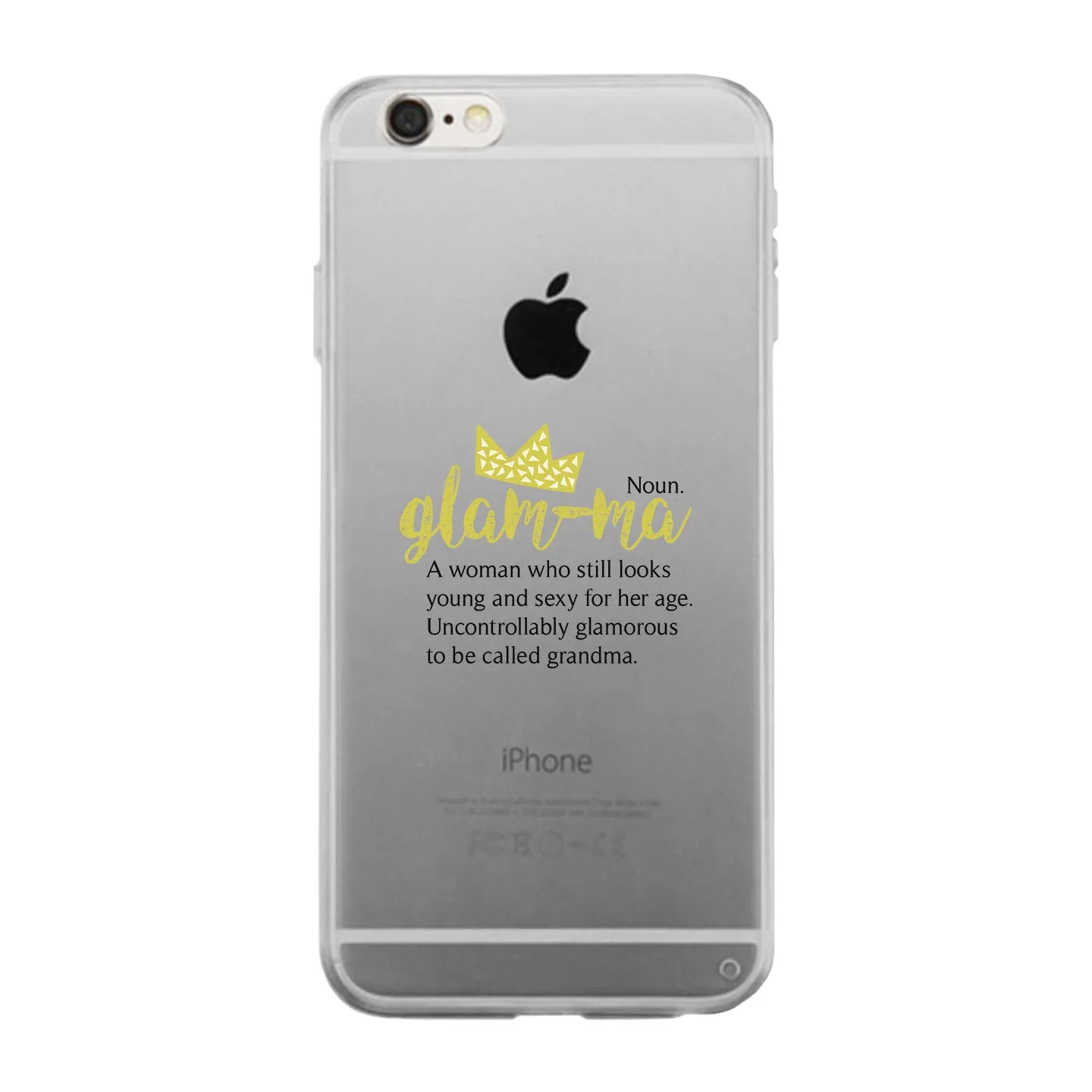 Glam-Ma Glamorous Flexible Gummy Clear Phone Case For Mothers Day
