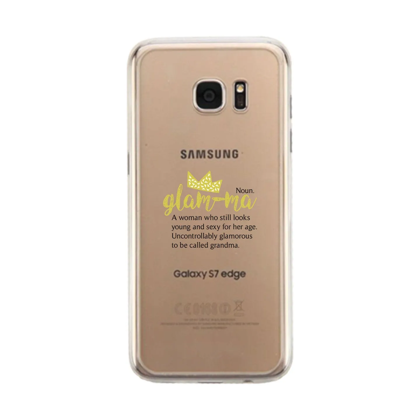 Glam-Ma Glamorous Flexible Gummy Clear Phone Case For Mothers Day