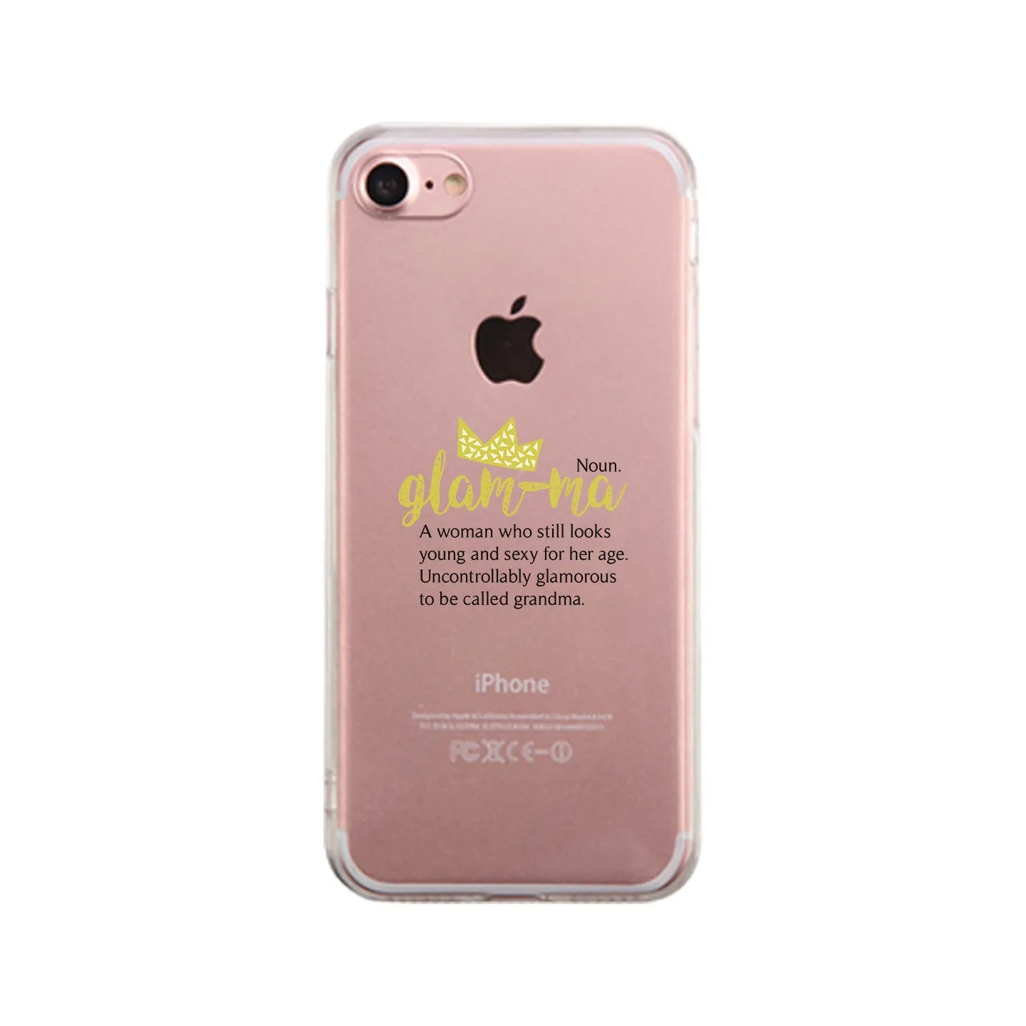 Glam-Ma Glamorous Flexible Gummy Clear Phone Case For Mothers Day