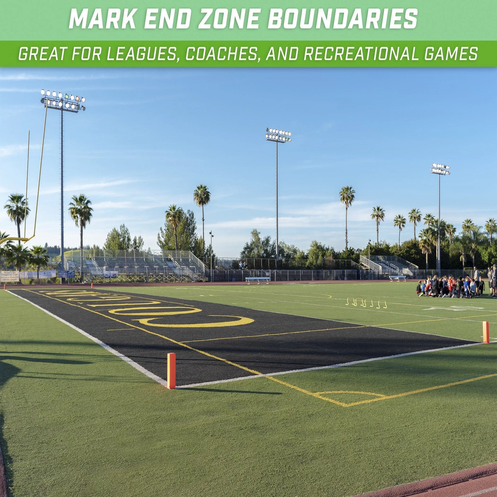 GoSports 18"x4" Football End Zone Pylons