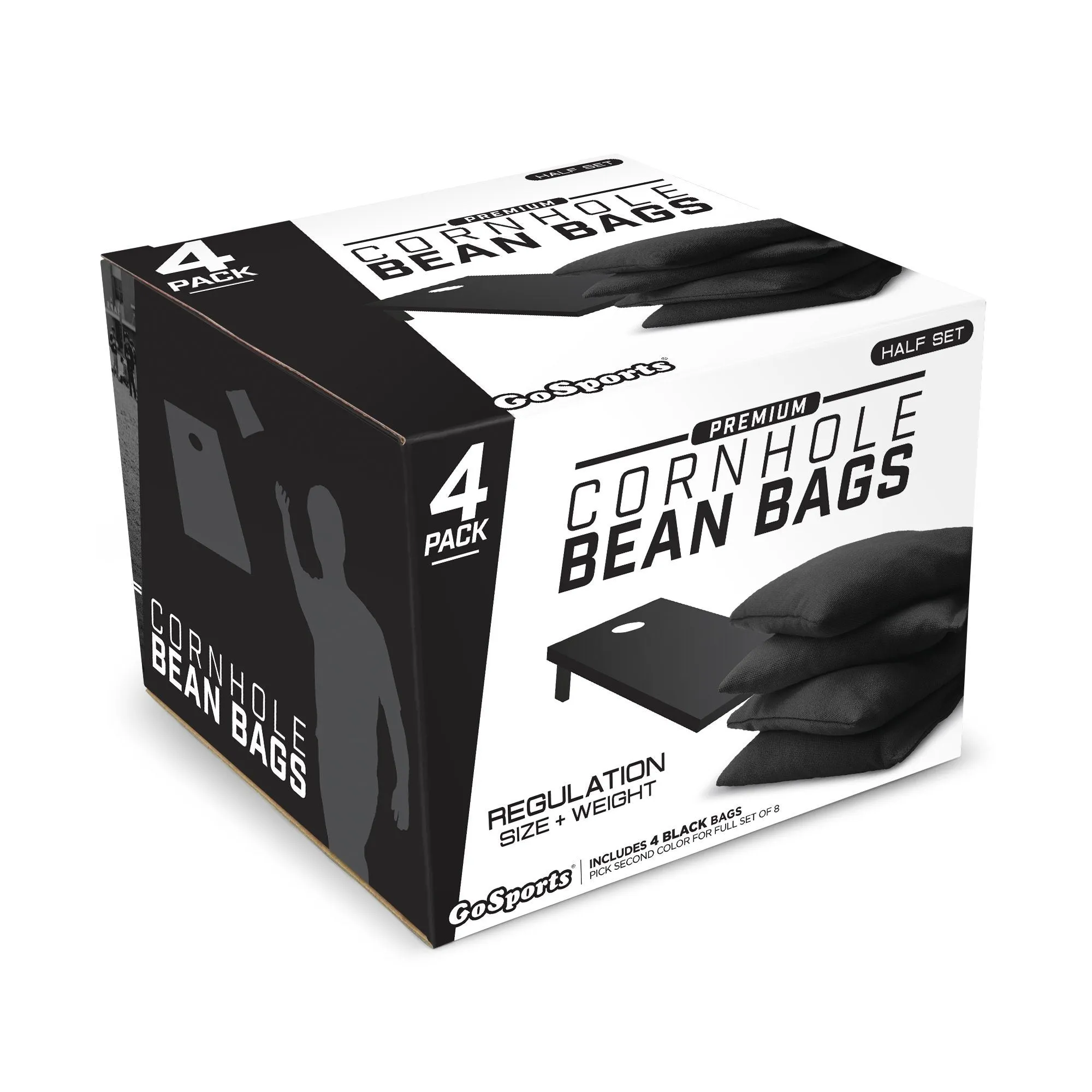 GoSports Official Regulation Bean Bags - Black