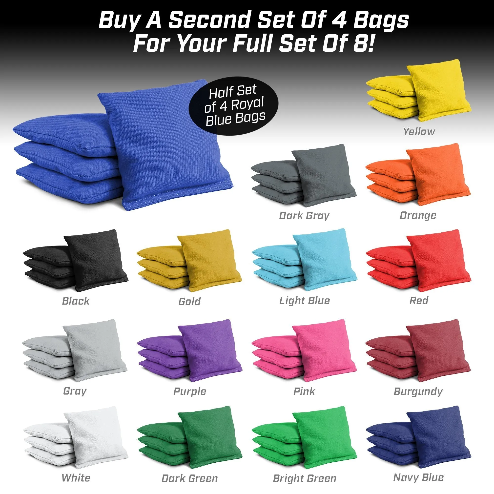 GoSports Official Regulation Bean Bags - Blue