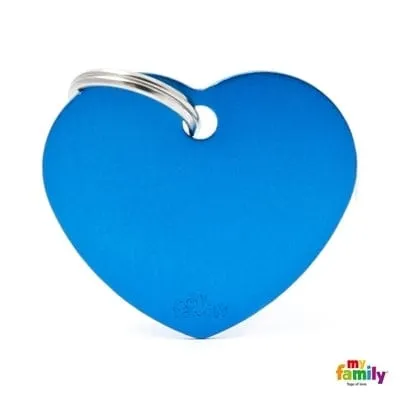 Heart Blue Dog Name Tag