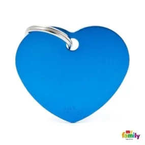 Heart Blue Dog Name Tag