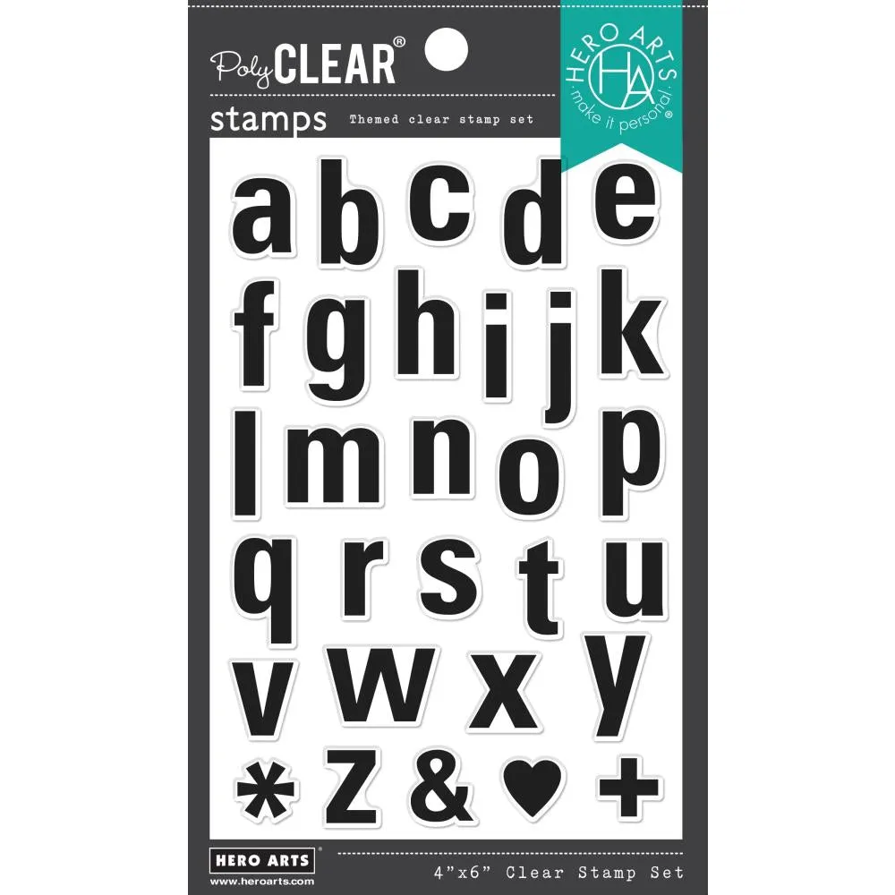Hero Arts Clear Stamps 4"X6" Luggage Lowercase Alphabet*