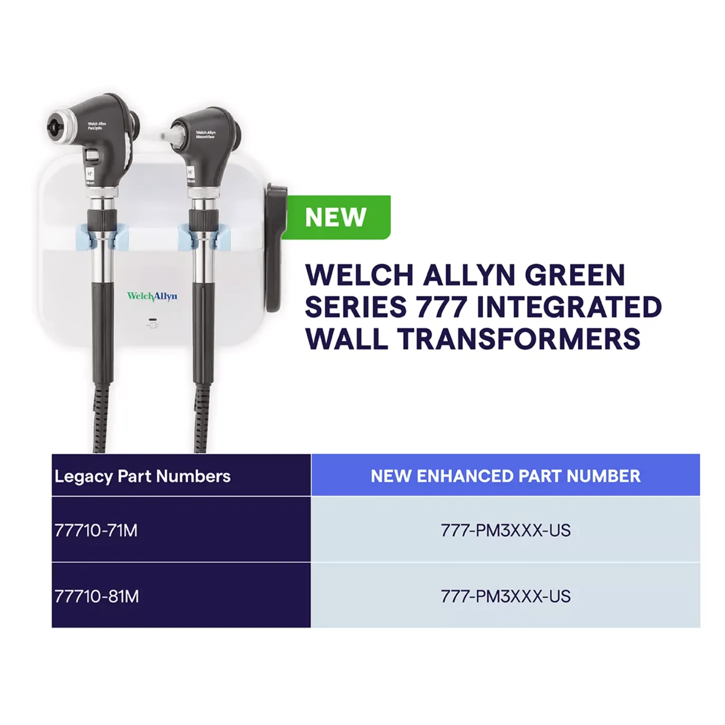 Hill-Rom Welch Allyn, Green Series 777 Wall Transformer