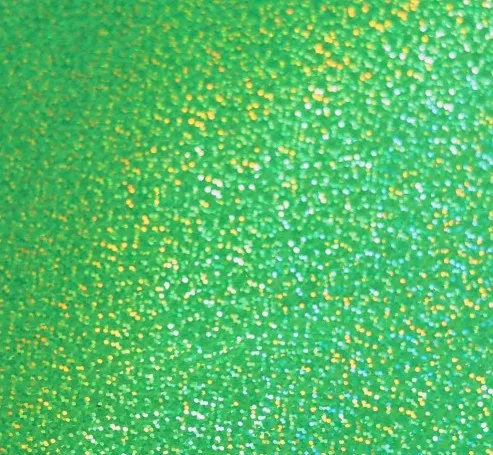 Holographic Sparkle Fluorescent Green | Permanent Adhesive Vinyl