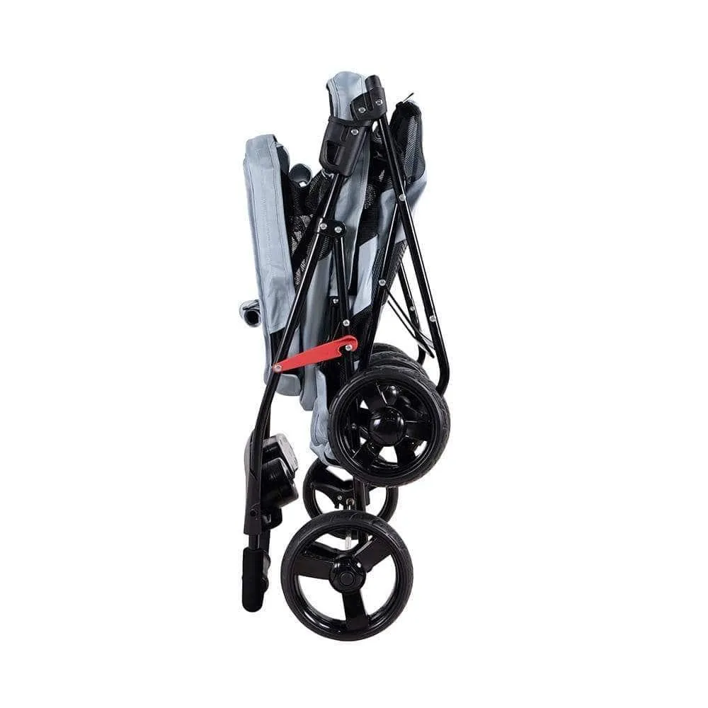 Ibiyaya® Double Decker Pram for Dogs| Silver Grey