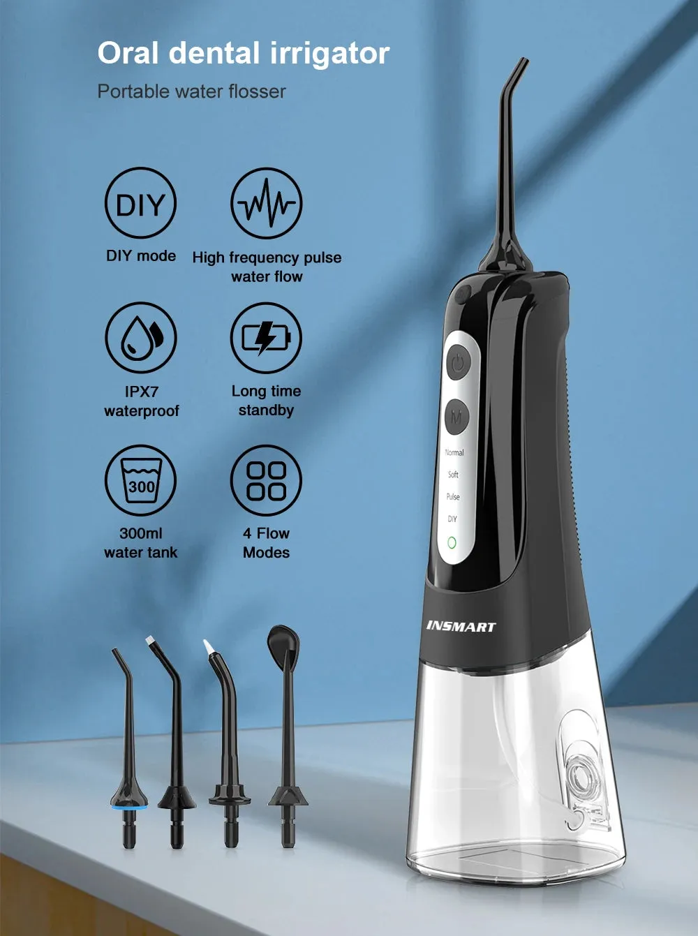 iCoolDown™ Oral Irrigator Dental Water Flosser 300ML