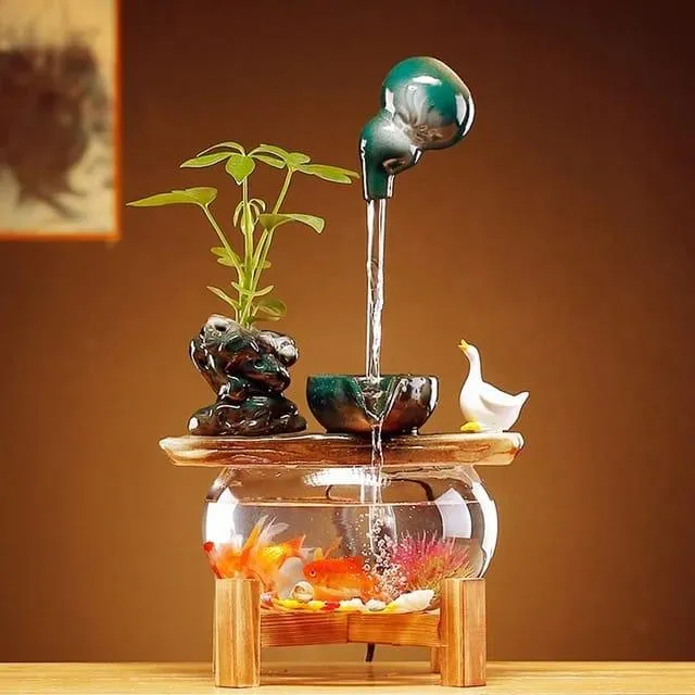 Indoor Table Water Fountain with Circulating – Lucky Decor for Home Office