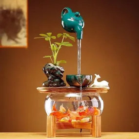 Indoor Table Water Fountain with Circulating – Lucky Decor for Home Office