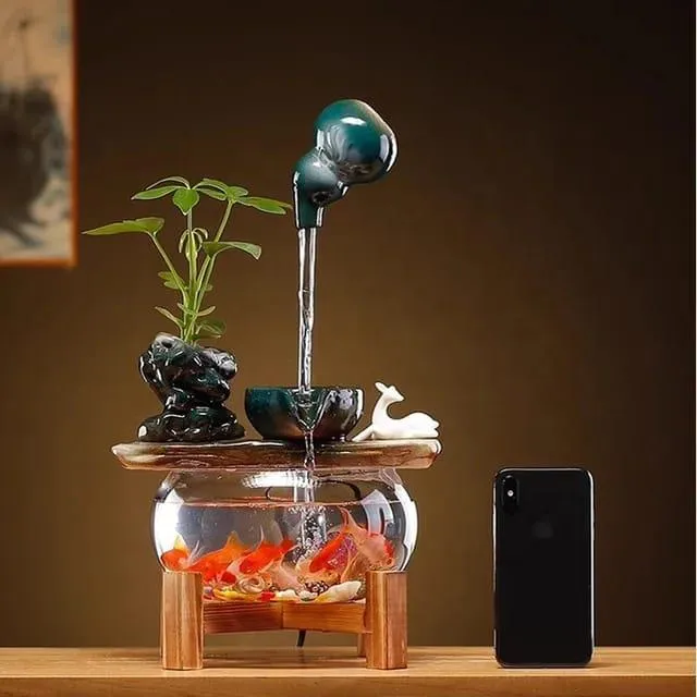 Indoor Table Water Fountain with Circulating – Lucky Decor for Home Office
