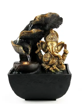 Interio Crafts Polyresin Water Fountain (13 x 13 x 21 cm, Brown)
