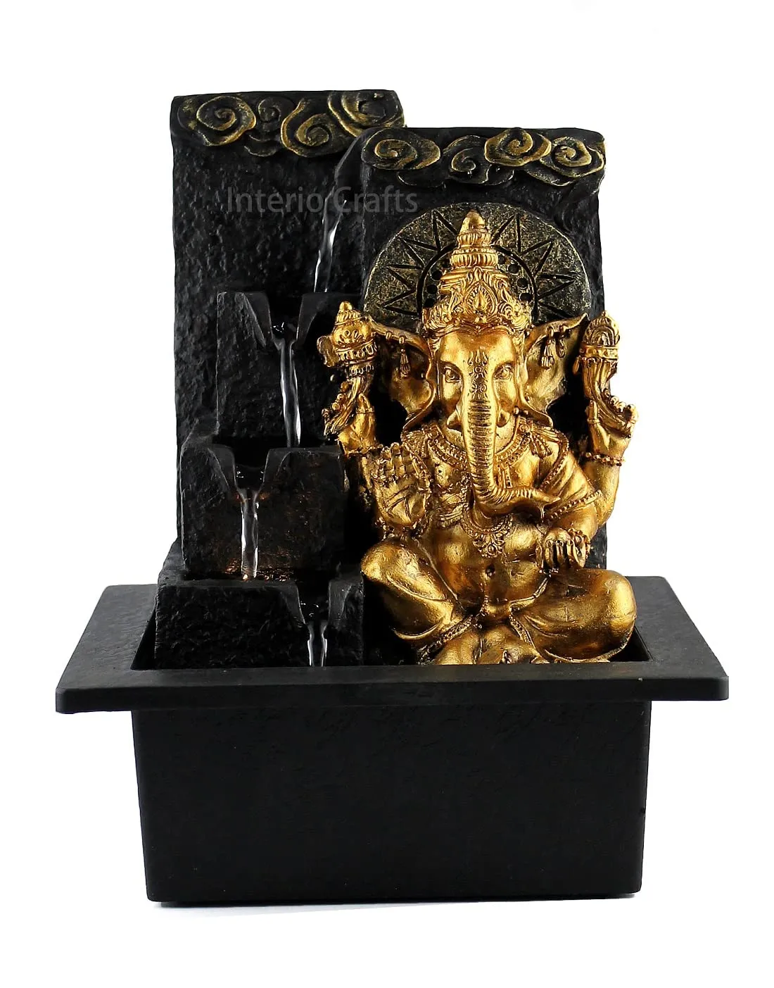 Interio Crafts Polyresin Water Fountain (28 x 20 x 18 cm, Brown)