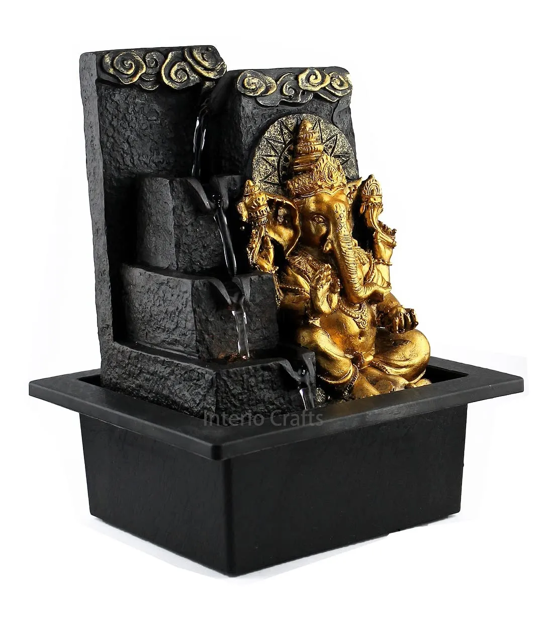 Interio Crafts Polyresin Water Fountain (28 x 20 x 18 cm, Brown)