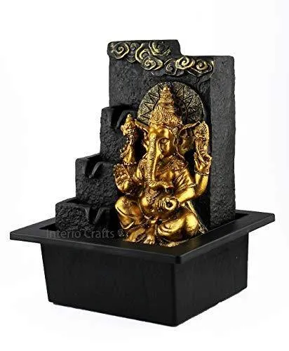 Interio Crafts Polyresin Water Fountain (Brown_28 X 20 X 18 Cm)