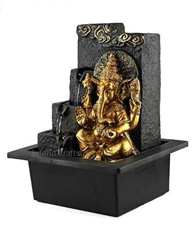 Interio Crafts Polyresin Water Fountain (Brown_28 X 20 X 18 Cm)