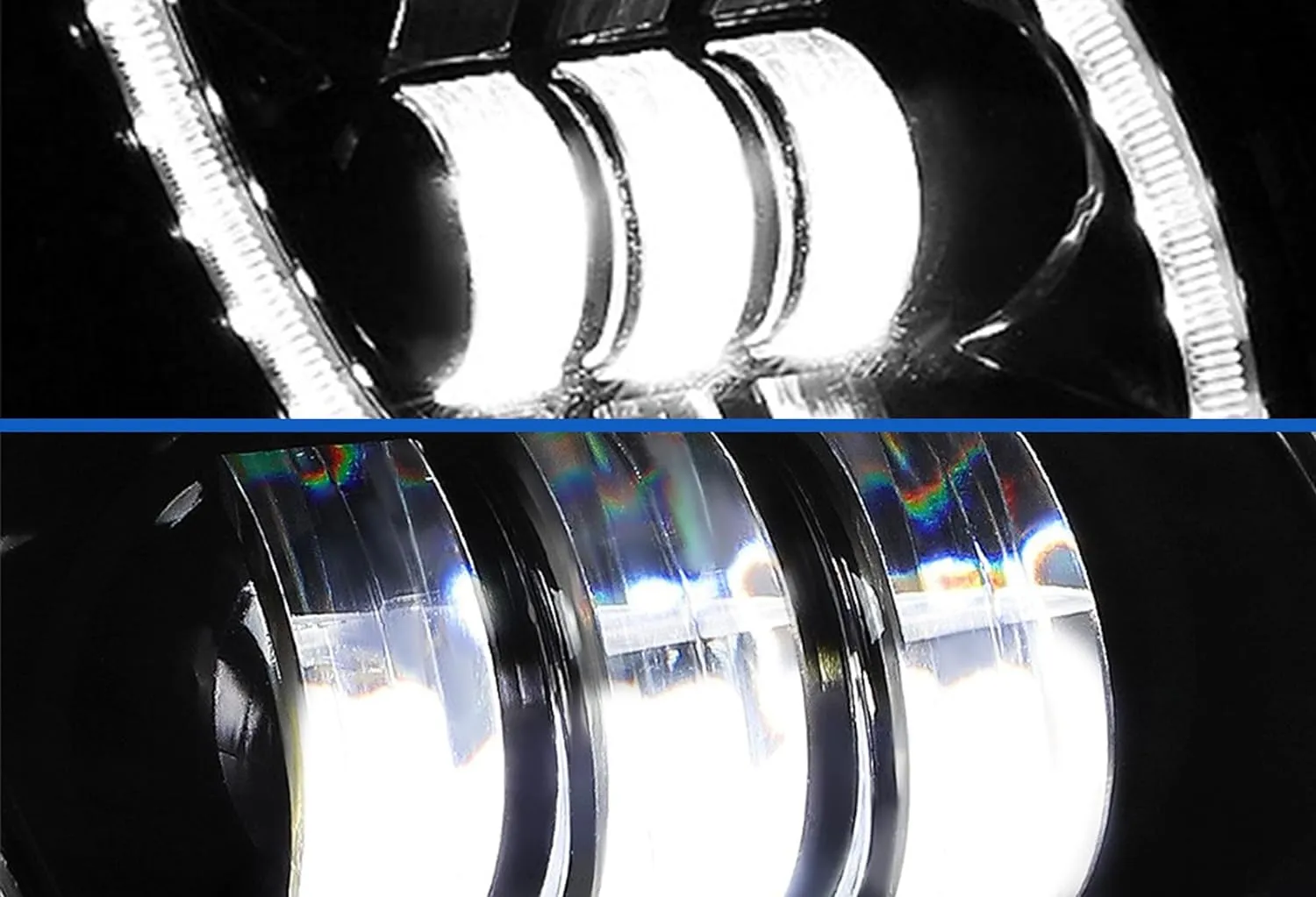LED Fog Lights Black Set Freightliner Cascadia 125 113 2008-2017